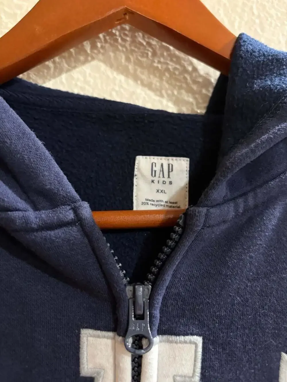 3 for $25 SALE 😎 Gap Kids Logo Zip-Up Navy Blue Hoodie Size XXL